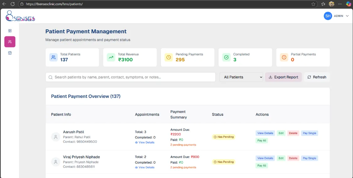 HMS Billing & Payments